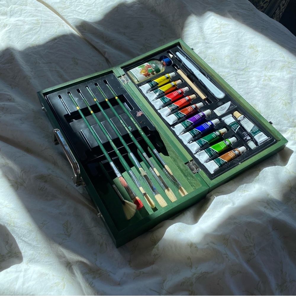 Oil Paint Set with Brushes
